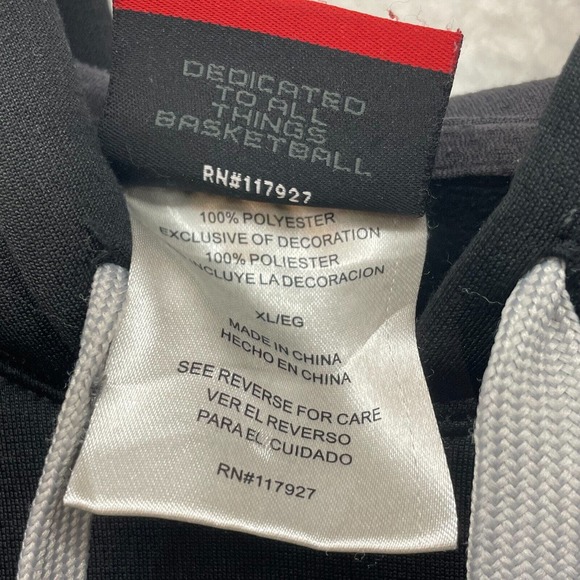 AND1 Hoodie Mens Extra Large Black Sweatshirt Basketball Spell Out Streetwear - Picture 3 of 12